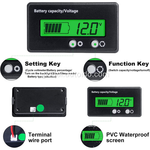 Digital Voltmeter Display 12V 24V 36V 48V 72V Digital Capacity Tester Supplier